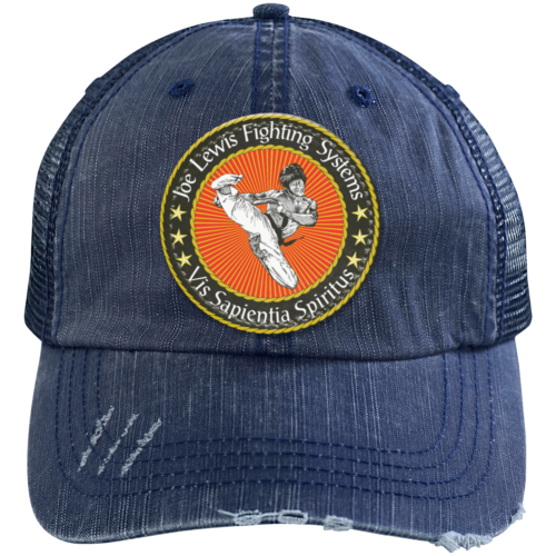 6990 Distressed Unstructured Trucker Cap - Patch